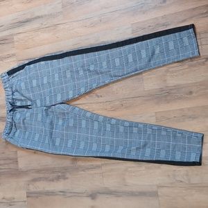 Sweatpants Sz L Plaid Pants Black White
